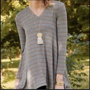 Jane striped long sleeve blouse